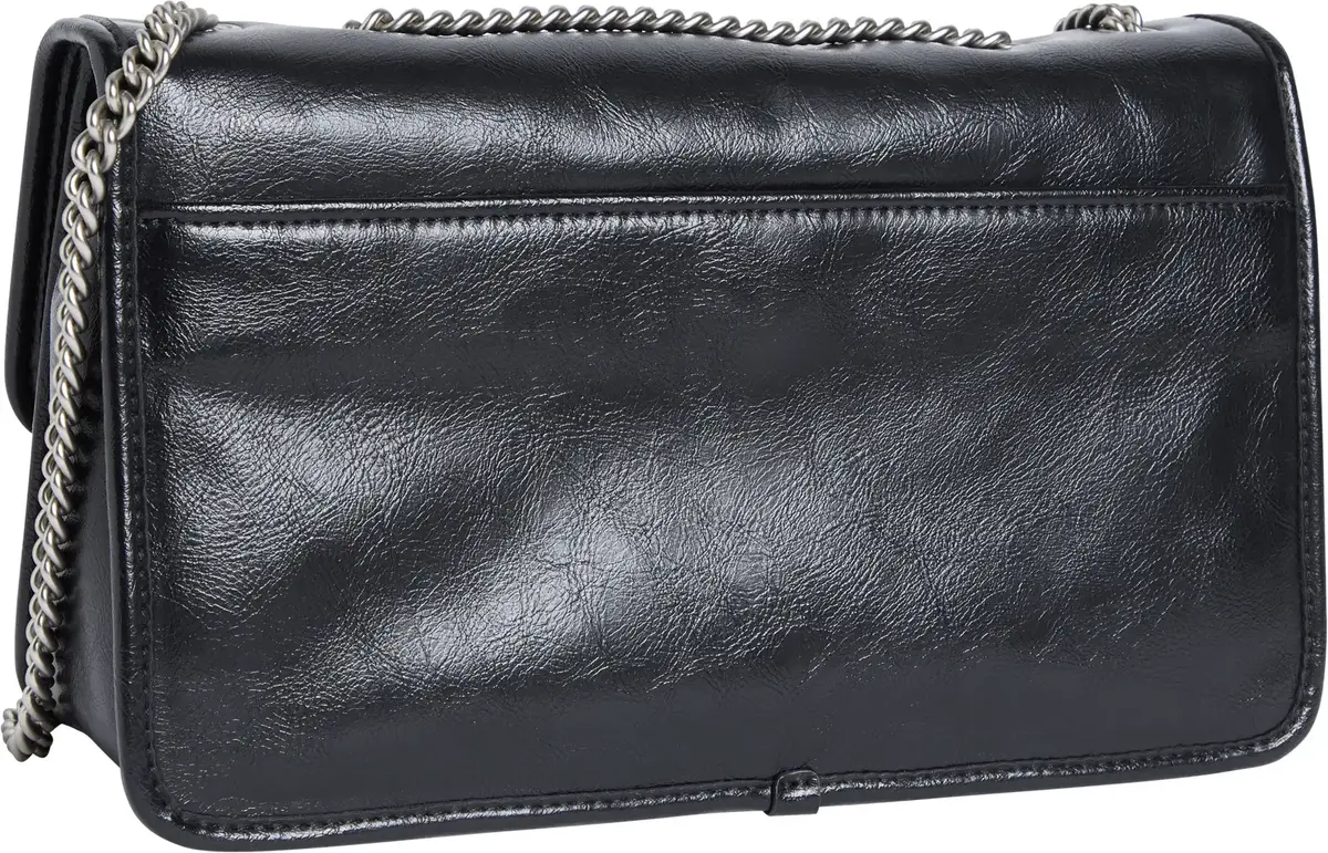 Calvin Klein CHAIN EW FLAP CONV C, UB1 Siyah Kadın Çanta & Cüzdan