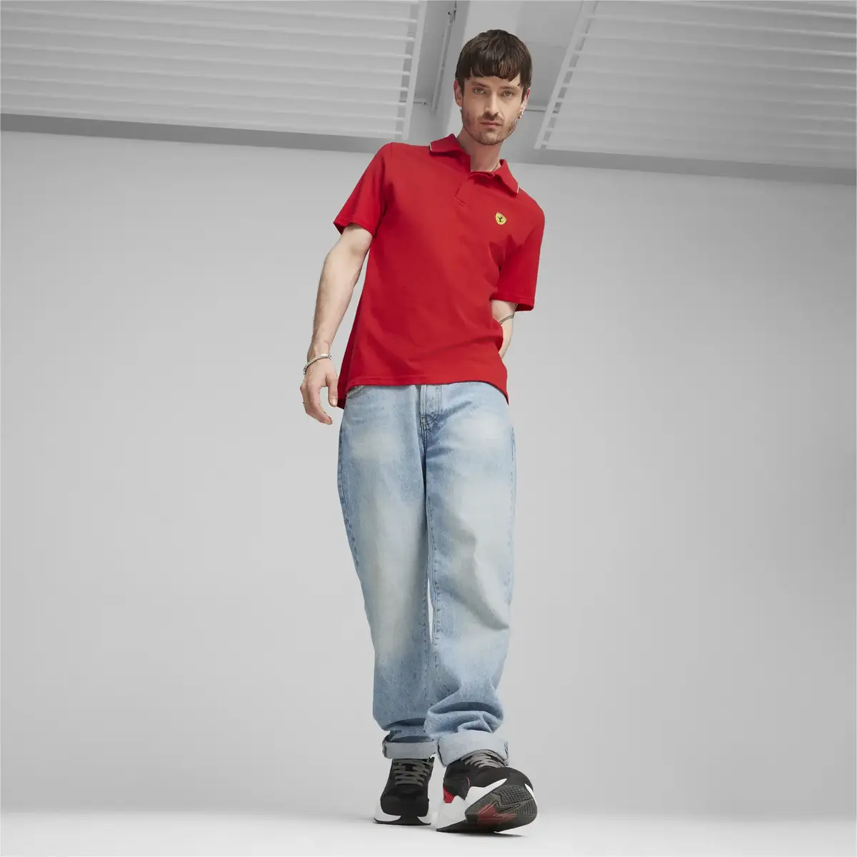 Puma Ferrari Race Polo Kırmızı Erkek Tişört