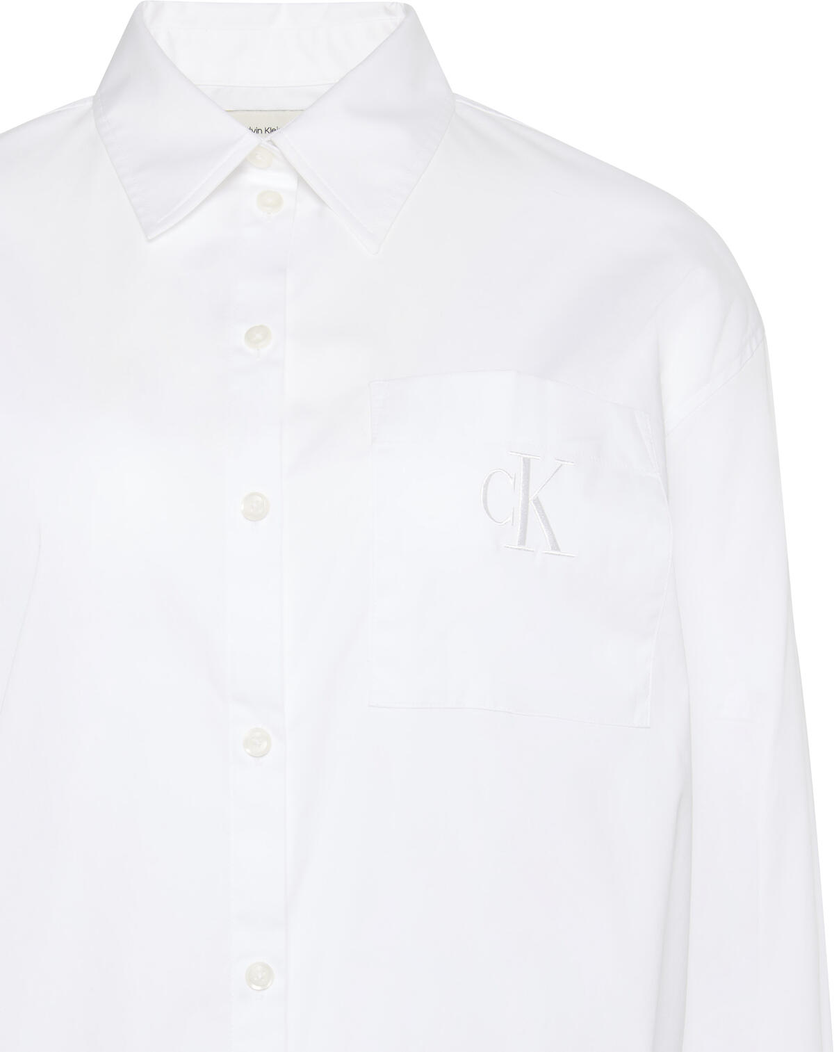 Calvin Klein POPLIN RELAXED SHIRT Beyaz Kadın Gömlek Calvin Klein POPLIN RELAXED SHIRT Beyaz Kadın Gömlek