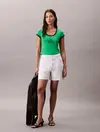 Calvin Klein SS PM C GRPHC SCP NK Yeşil Kadın Tişört