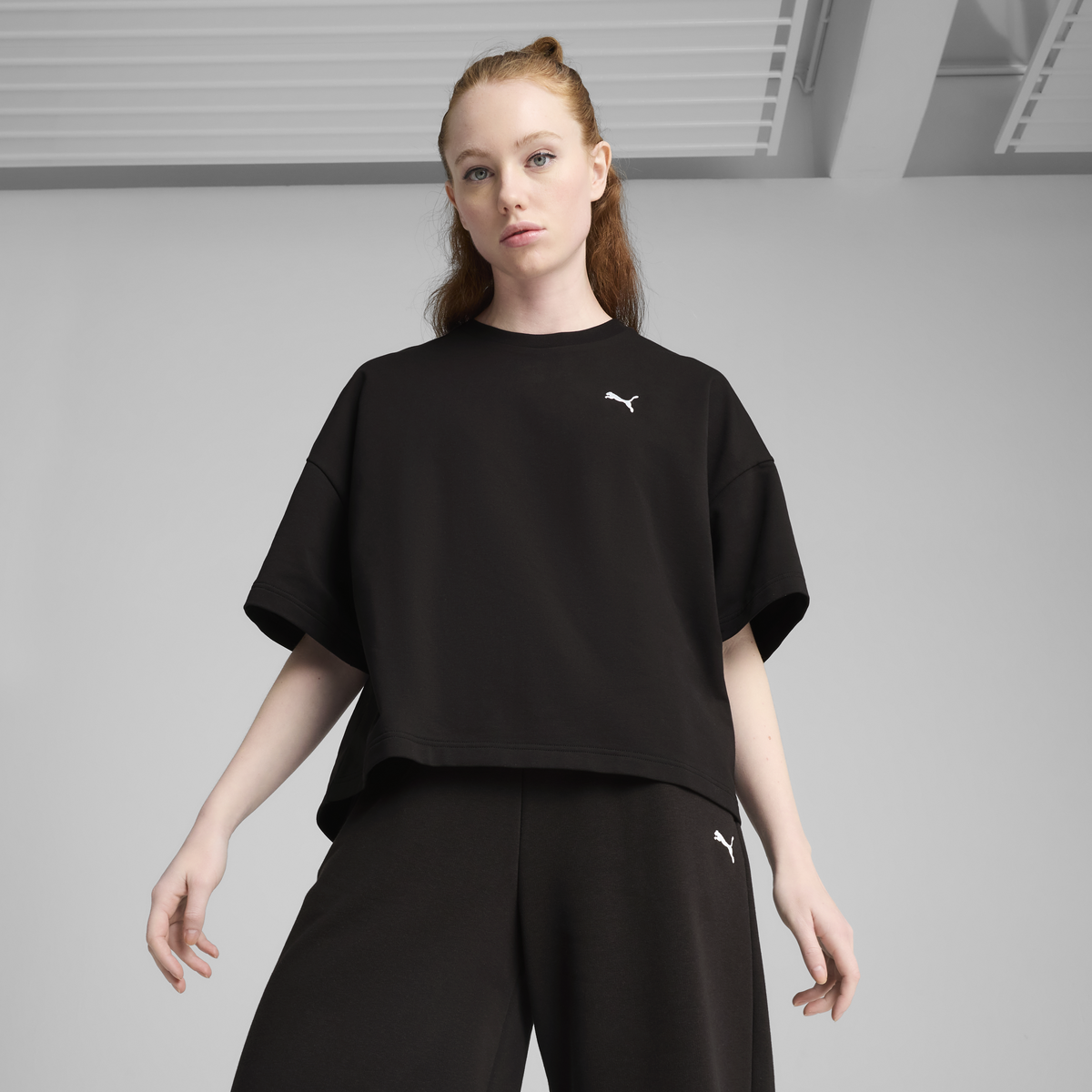 Puma WARDROBE ESS Relaxed Tee Siyah Kadın T-Shirt