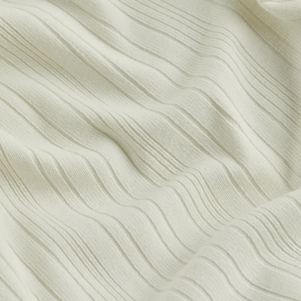 Calvin Klein WARM TEXTURE RIB MOC, YBI Krem Kadın T-Shirt & Polo