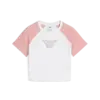 Puma BUTTERFLY VIBE Baby Tee Beyaz Kadın T-Shirt & Polo