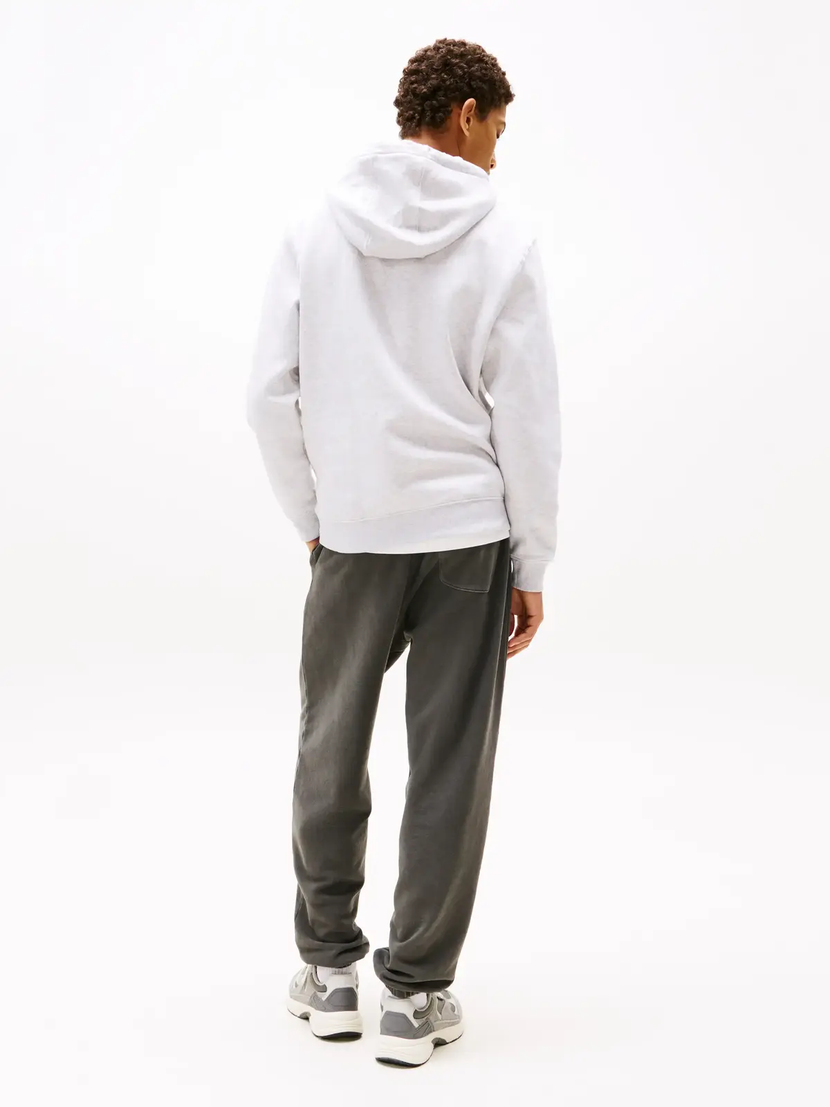 Tommy Hilfiger TJM REG S FLAG HOODI Erkek Gri Sweatshirt