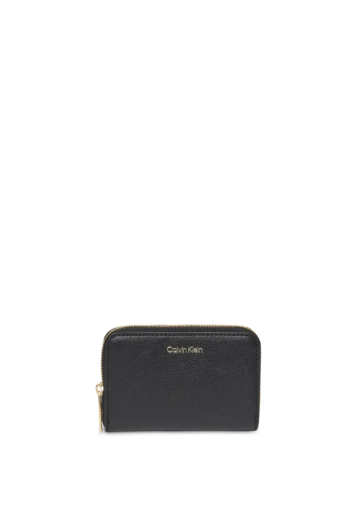 Calvin Klein FOIL LOGO MEDIUM ZIP Siyah Kadın Fermuarlı Cüzdan