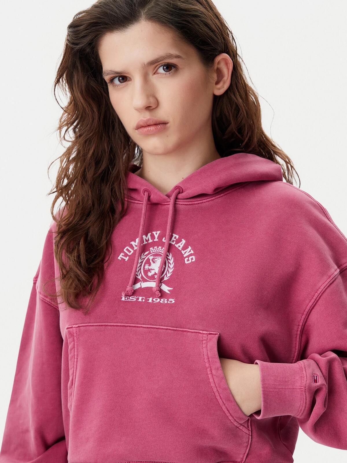 Tommy Hilfiger TJW BXY CRP VARSITY Kadın Lacivert Sweatshirt