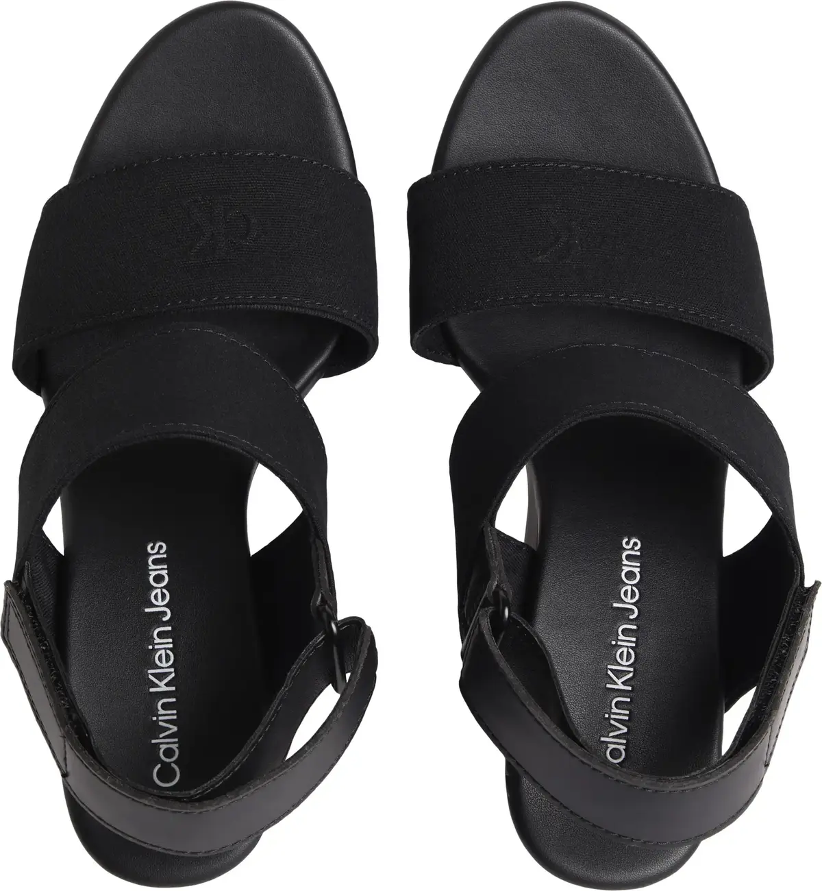 Calvin Klein WEDGE SANDAL WEBBING, 0GJ Siyah Kadın Terlik
