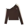 PUMA T7 Asymmetric Longsleeve Kahverengi Kadın Bluz