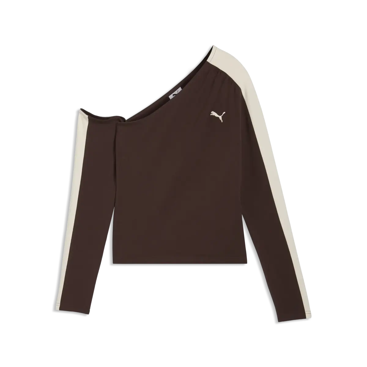 PUMA T7 Asymmetric Longsleeve Kahverengi Kadın Bluz