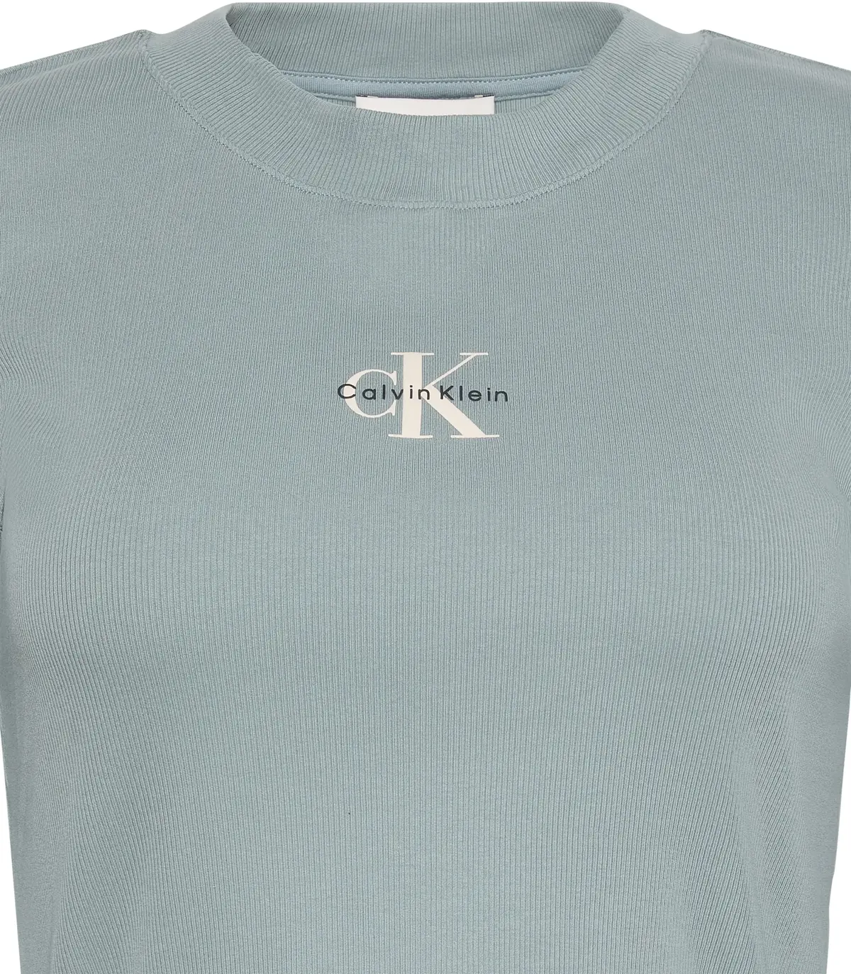 Calvin Klein LS MONOLOGO BABY TEE Kadın Turkuaz Uzun Kollu T-Shirt