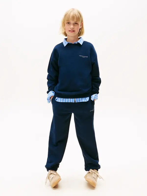 Tommy Hilfiger Kids Mini Corp Crew Neck Sweatshirt Set Lacivert Unisex Çocuk Eşofman Takımı