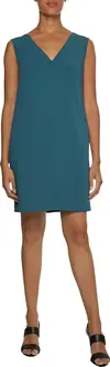 Calvin Klein TRAVEL CREPE V NECK Kadın Yeşil Elbise