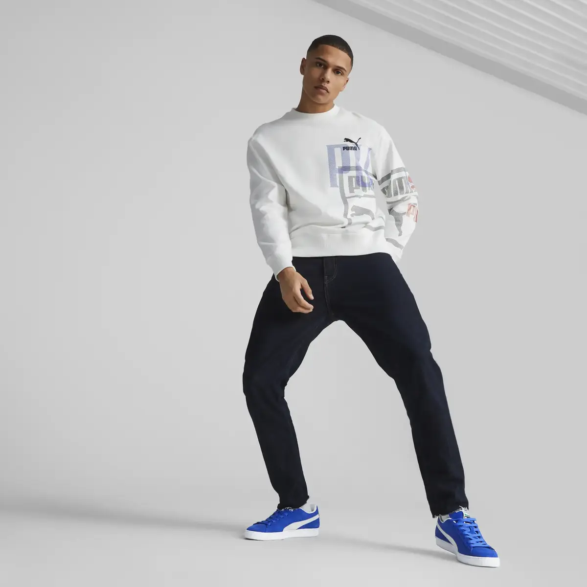 Puma CLASSICS GEN. PUMA Crew Beyaz Erkek Sweatshirt