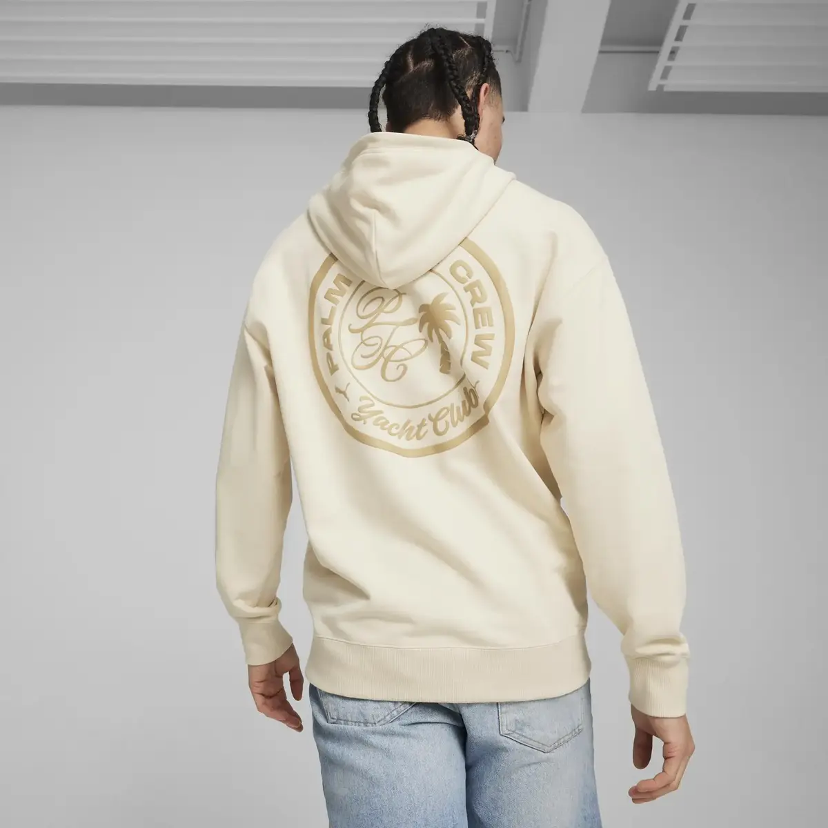 PUMA X PTC Graphic Hoodie Krem Erkek Hoodie