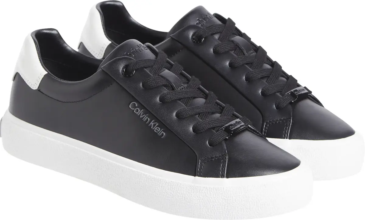 Calvin Klein VULC LACE UP TEXTURE, 0GS Siyah Kadın Spor Ayakkabı & Sneaker