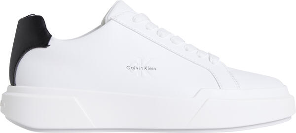 Calvin Klein CHUNKY CUPSOLE LACEUP LTH WN Beyaz Kadın Günlük Spor Ayakkabı