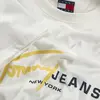 Tommy Hilfiger TJM REG SIGNTR DNA T, YBL Beyaz Erkek T-Shirt & Polo