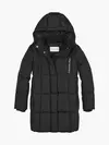 Calvin Klein LONG QUILTED PUFFER Kadın Siyah Şişme Mont