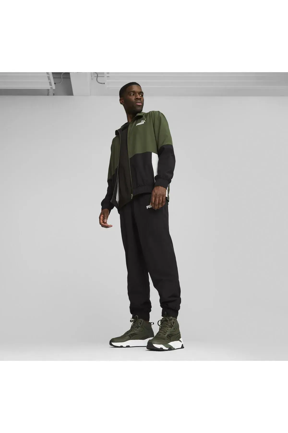 Puma Trinity Mid Hybrid Yeşil Erkek Günlük Spor Ayakkabı