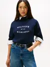 Tommy Hilfiger COMPACT KNIT GRAPHIC, C1G Lacivert Kadın Kazak
