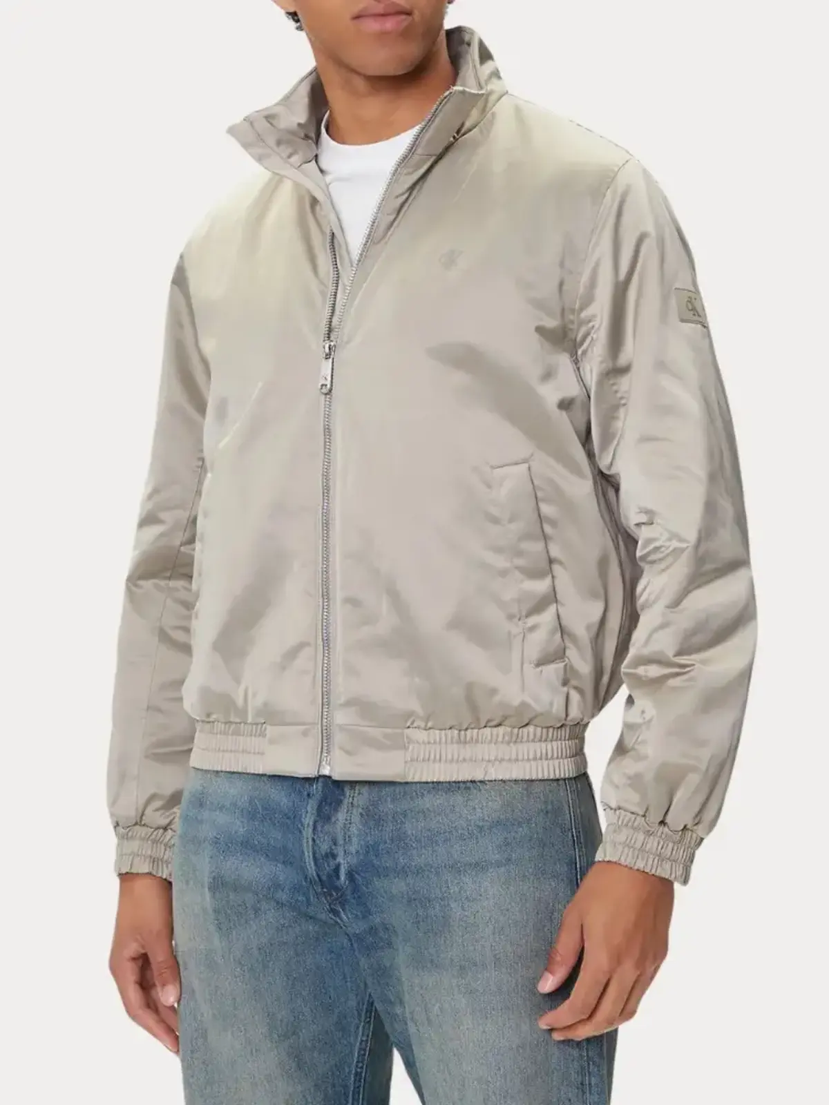 Calvin Klein LS PADDED HARRINGTON JACKET Bej Erkek Ceket
