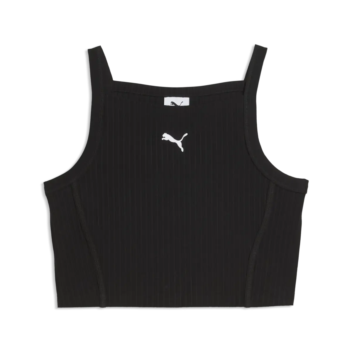 Puma ESS Ribbed Crop Top Siyah Kadın Askılı T-Shirt