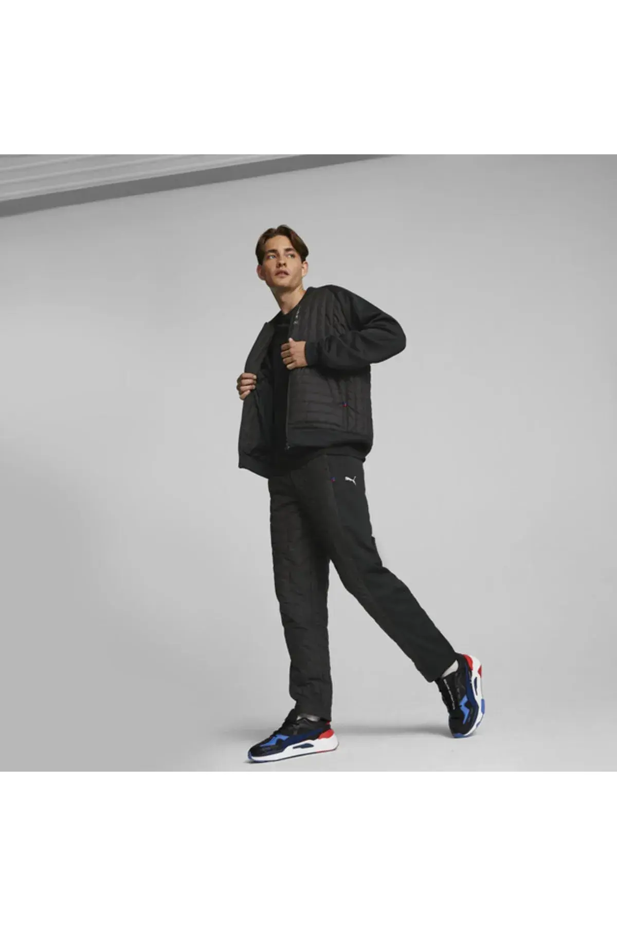 Puma Bmw Mms Life Jacket Siyah Erkek Fermuarlı Spor Ceket