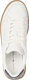Tommy Hilfiger TH COURT MIX LTH, YBL Beyaz Erkek Spor Ayakkabı & Sneaker