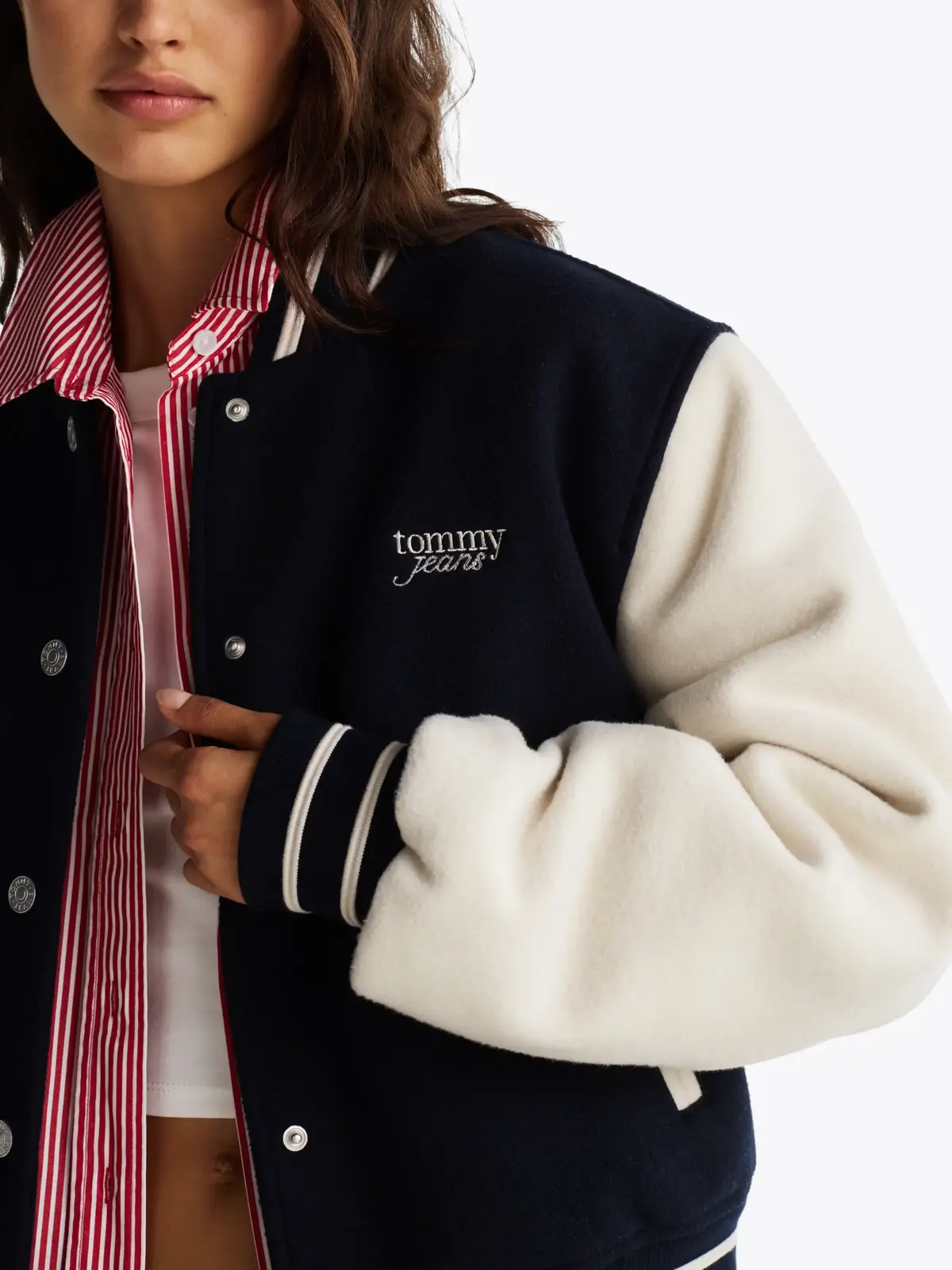 Tommy Hilfiger TJW WOOL VARSITY JAC, C1G Lacivert Kadın Ceket