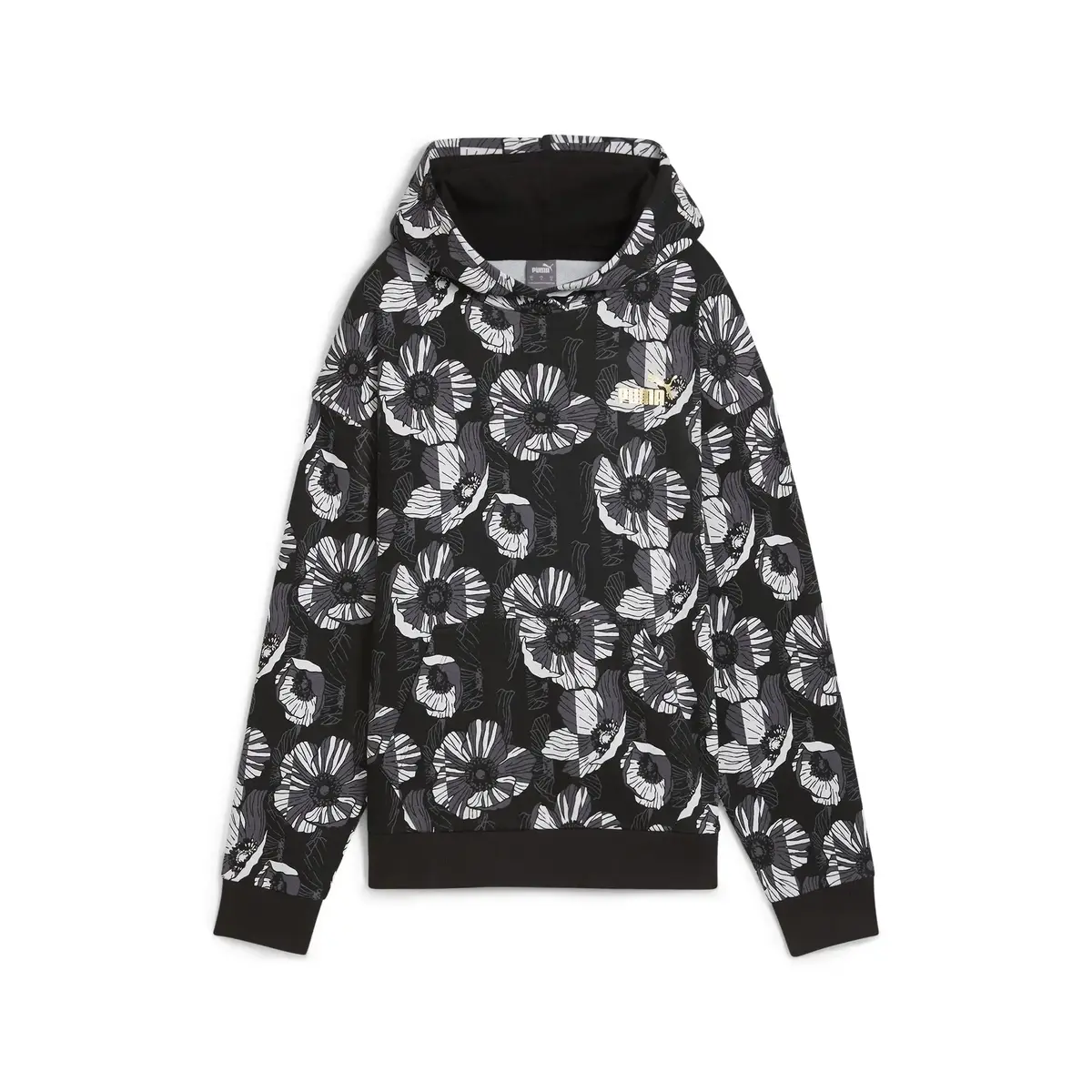 Puma ESS+ CLASS ACT AOP Hoodie Siyah Kadın Hoodie