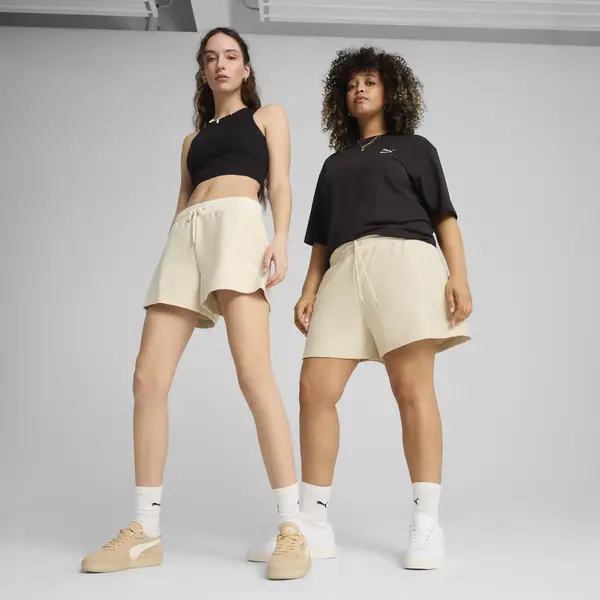 PUMA PREMIUM ESS A-Line Shorts Bej Kadın Şort