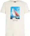 Tommy Hilfiger HILFIGER COLOR PHOTO, Z00 Krem Erkek T-Shirt & Polo