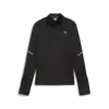 Puma RUN GRID FLEECE 1/2 ZIP Siyah Kadın Fermuarlı Üst