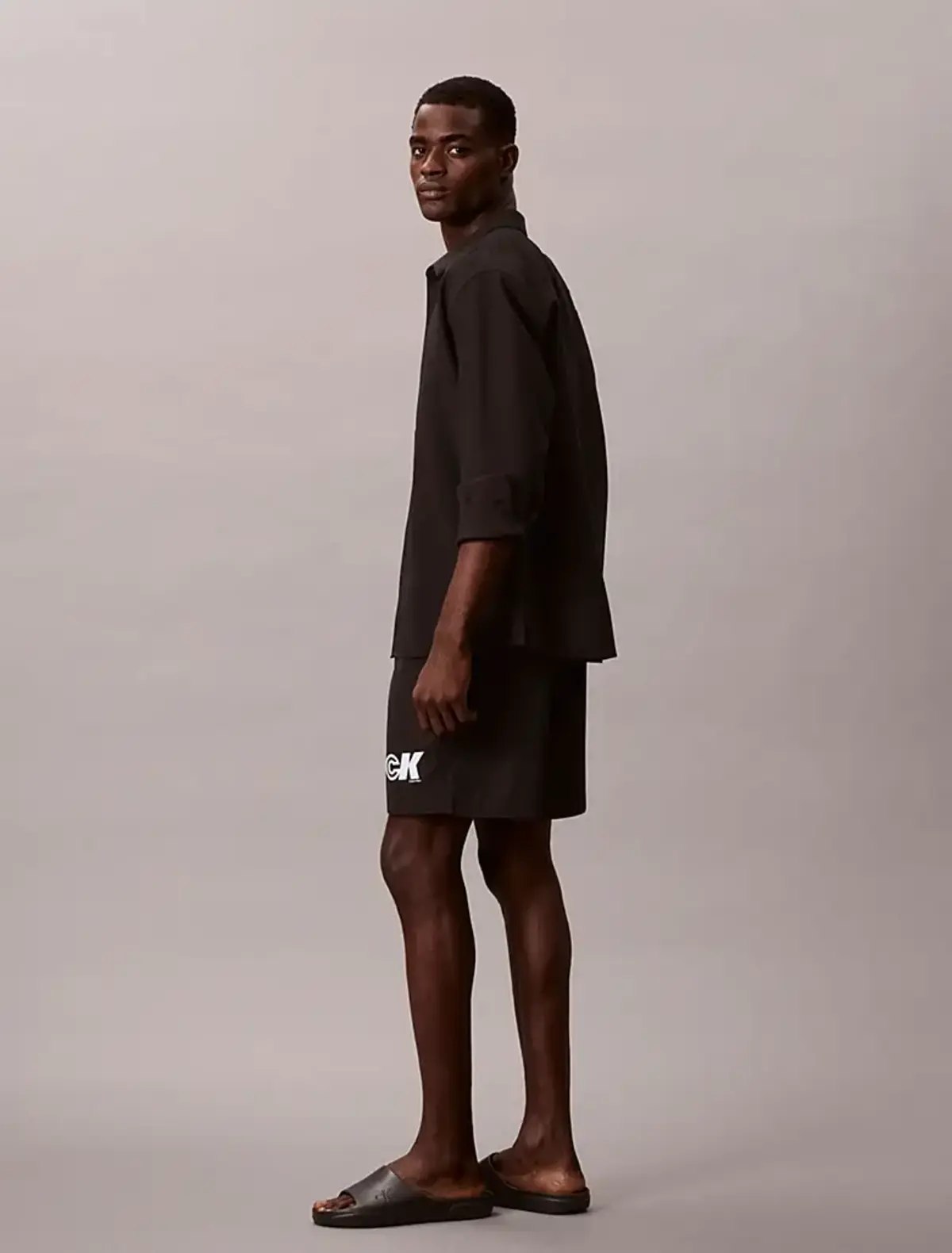 Calvin Klein NYLON LOGO DRAWSTRING SHORT Siyah Erkek Şort