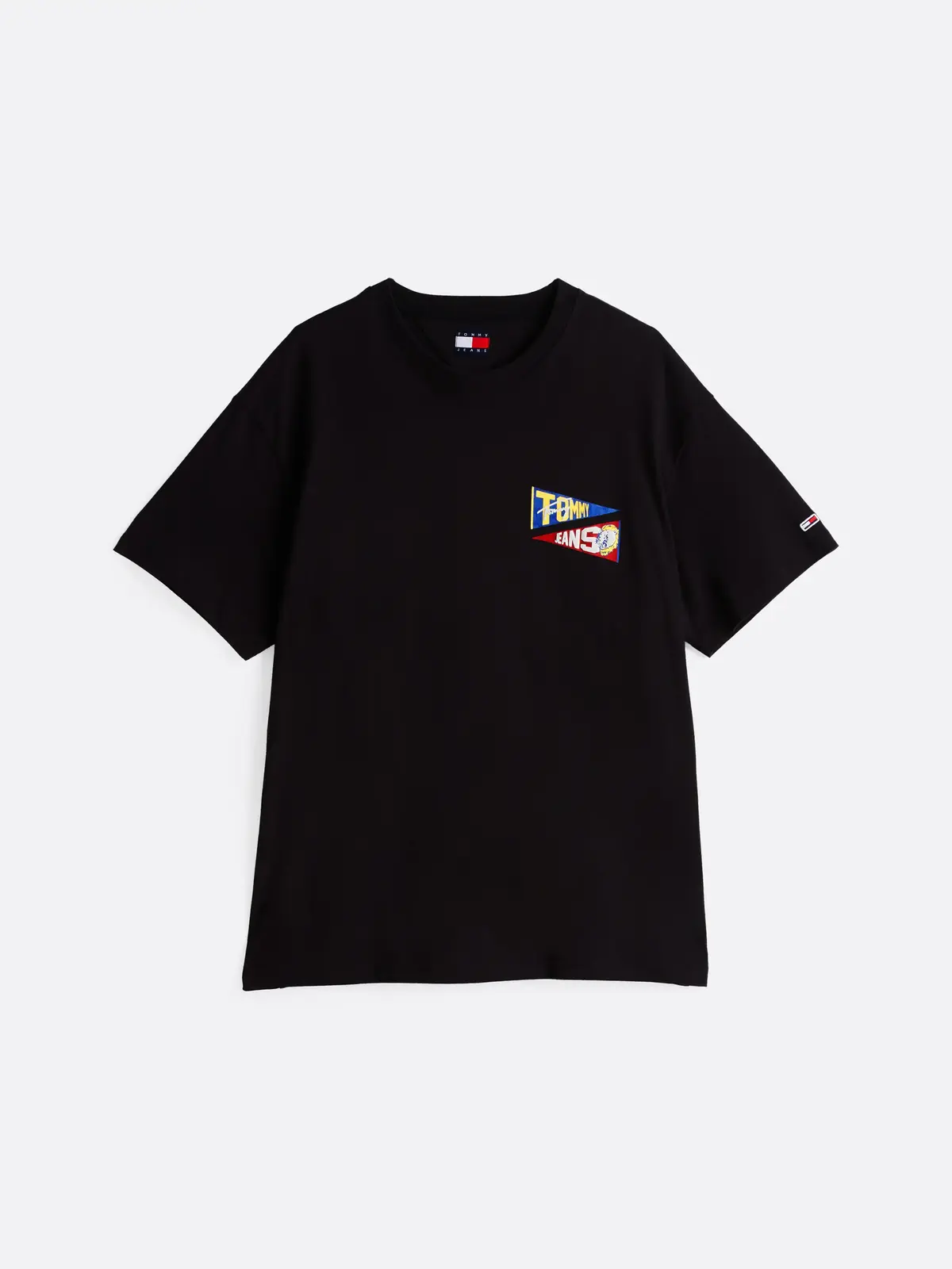 Tommy Hilfiger TJM RLX UNI FLAG TIG, BDS Siyah Erkek T-Shirt & Polo