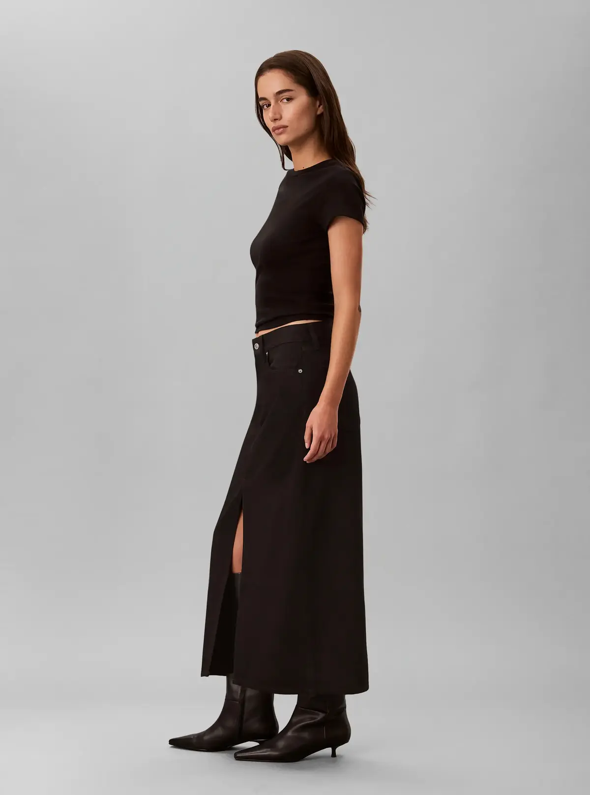 DENIM MAXI SKIRT CK, JW4