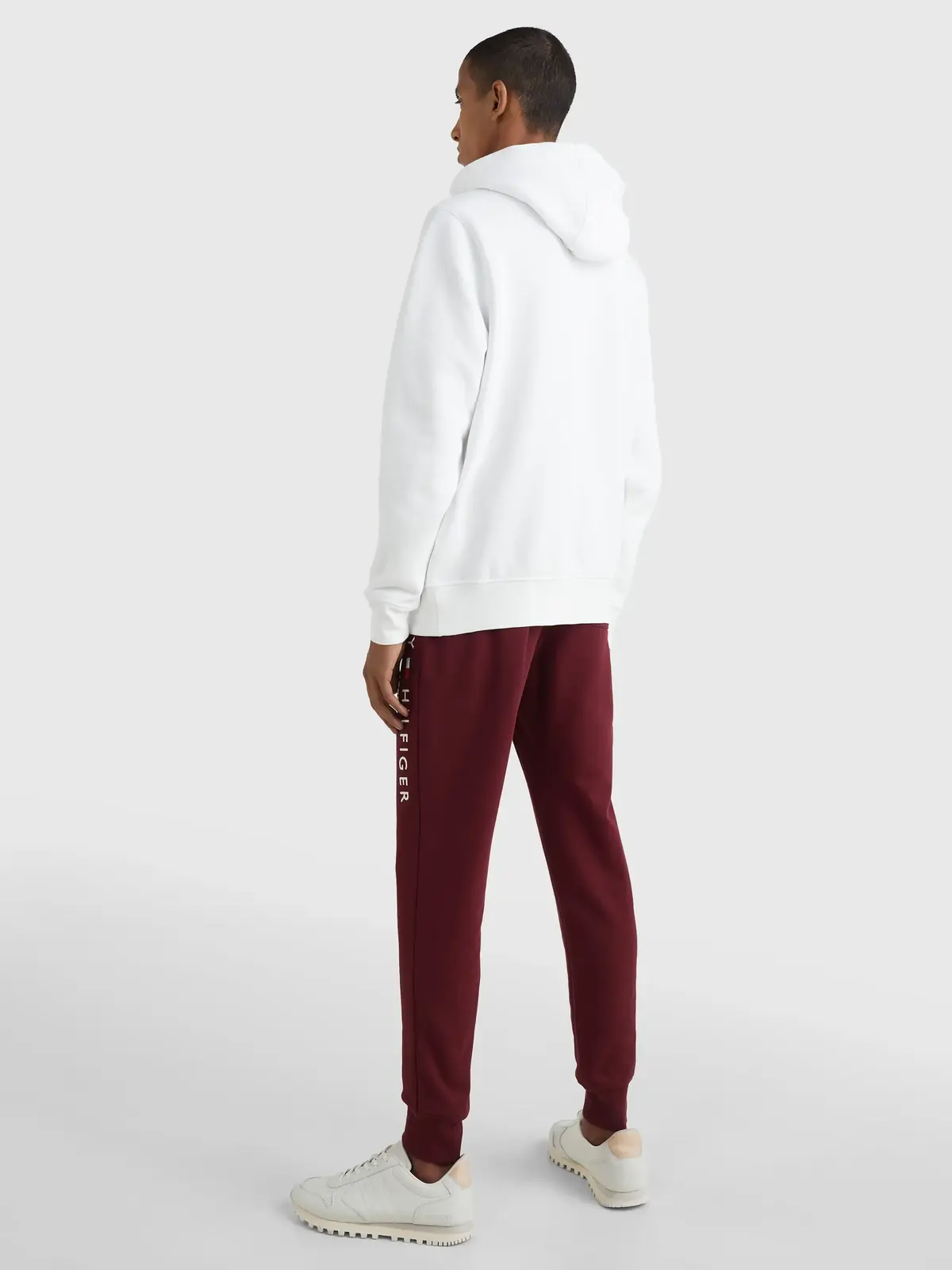 Tommy Hilfiger TOMMY LOGO HOODY, YBR Beyaz Erkek Sweatshirt