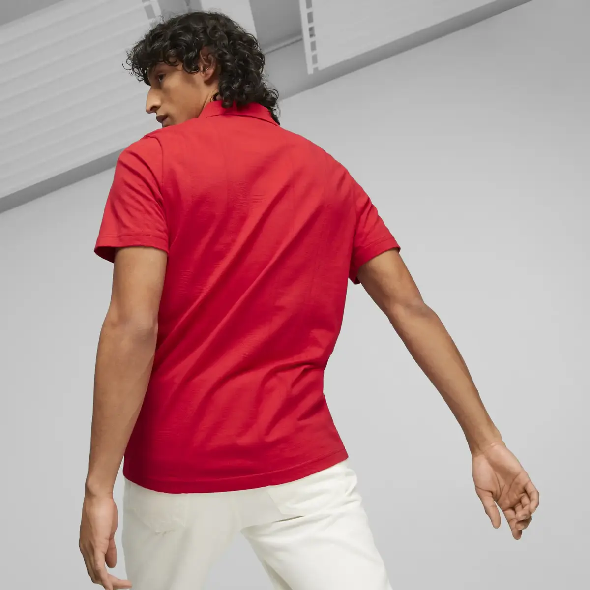 Puma Ferrari Style Polo jacquard Kırmızı Erkek T-Shirt