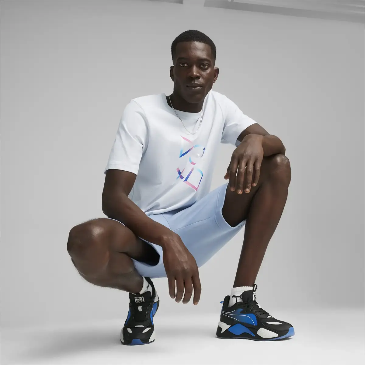 Puma X PLAYSTATION Graphic Tee Açık Gri Erkek T-Shirt