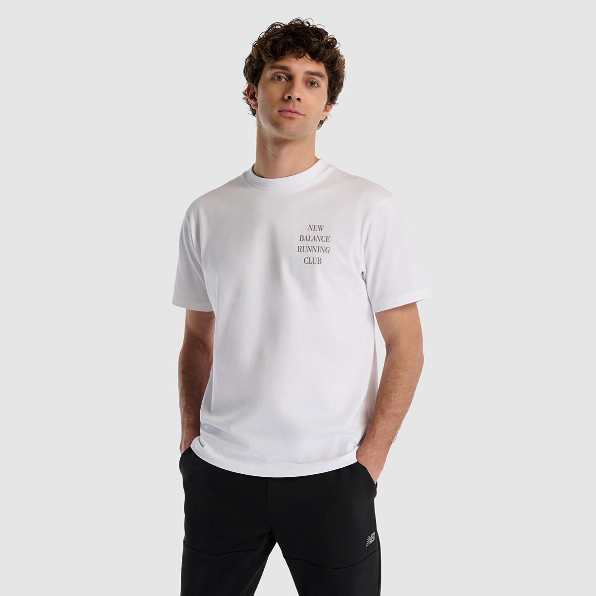 New Balance MNT1513 Erkek Beyaz T-Shirt