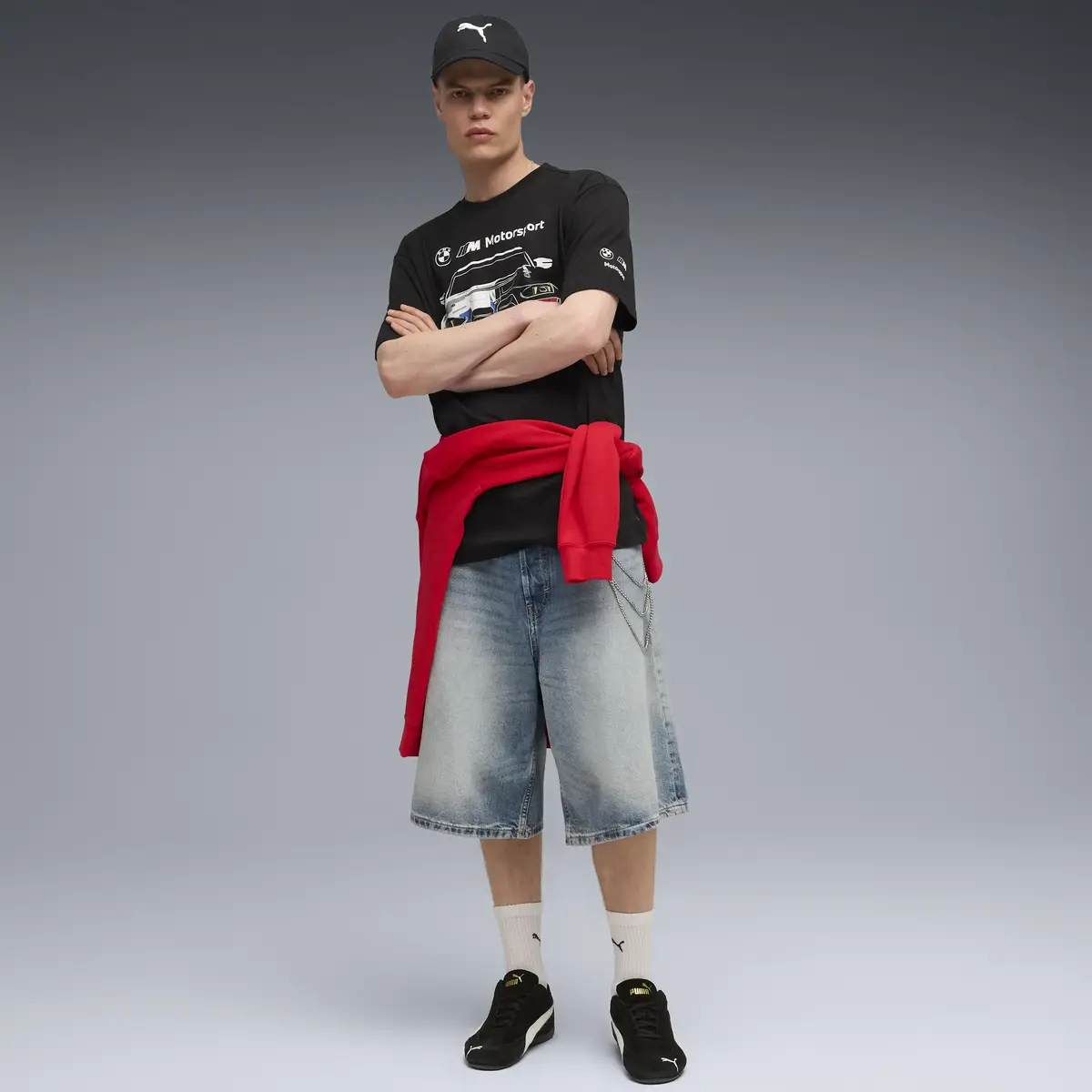 Puma BMW MMS BOLD GRAPHIC TEE Siyah Erkek T-Shirt