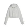 Puma CLASSICS Cropped Hoodie Gri Kadın Sweatshirt