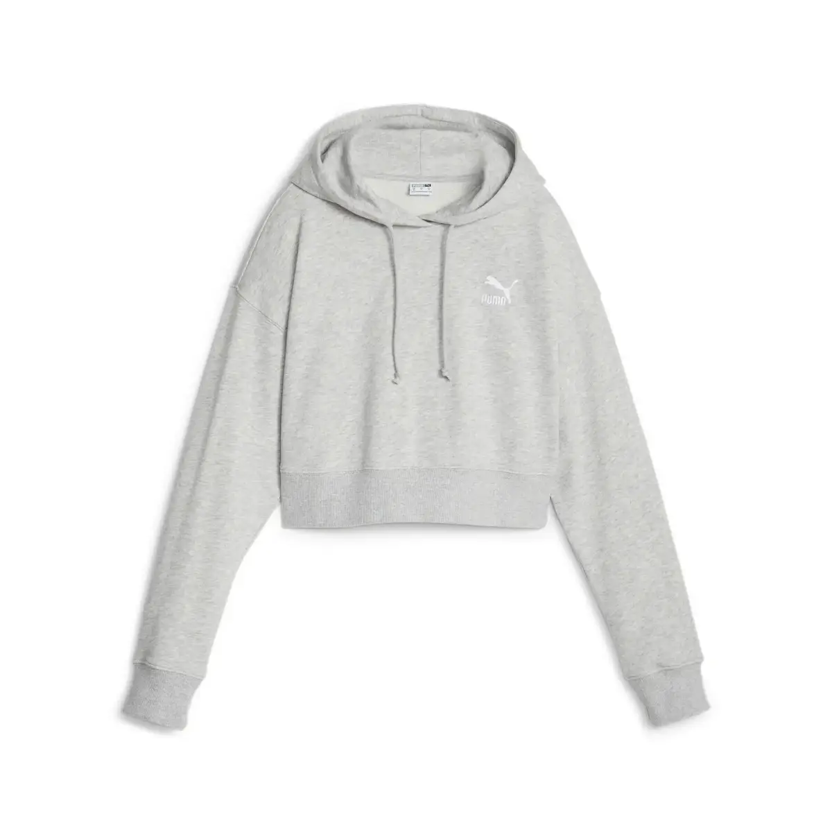 Puma CLASSICS Cropped Hoodie Gri Kadın Sweatshirt