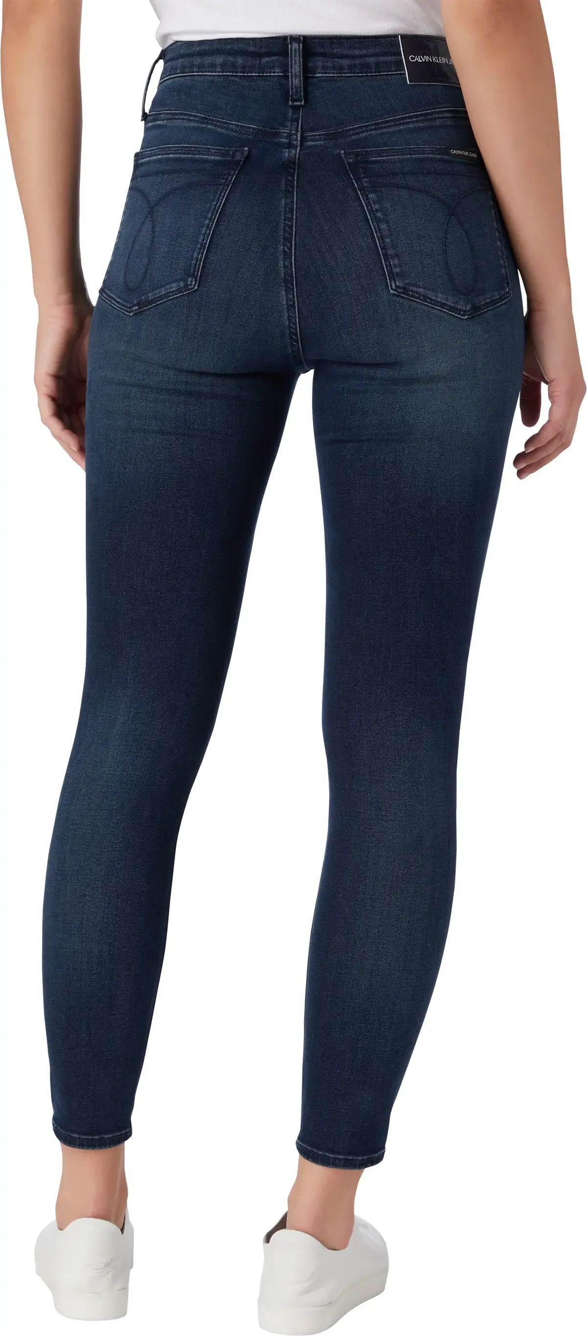 Calvin Klein HIGH RISE SUPER SKIN Kadın Mavi Kot Pantolon