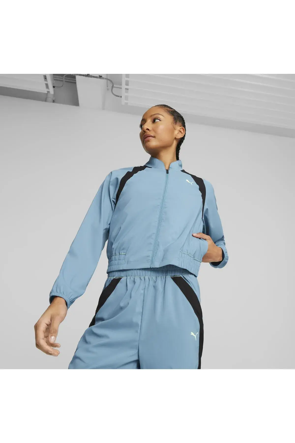 Puma Fit Woven Fashion Jacket Mavi Kadın Ceket