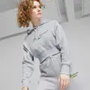 Puma CLASSICS+ Relaxed Cropped Hoodie Gri Kadın Hoodie