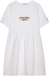 Calvin Klein HERO LOGO SS T-SHIRT Kadın Beyaz Elbise