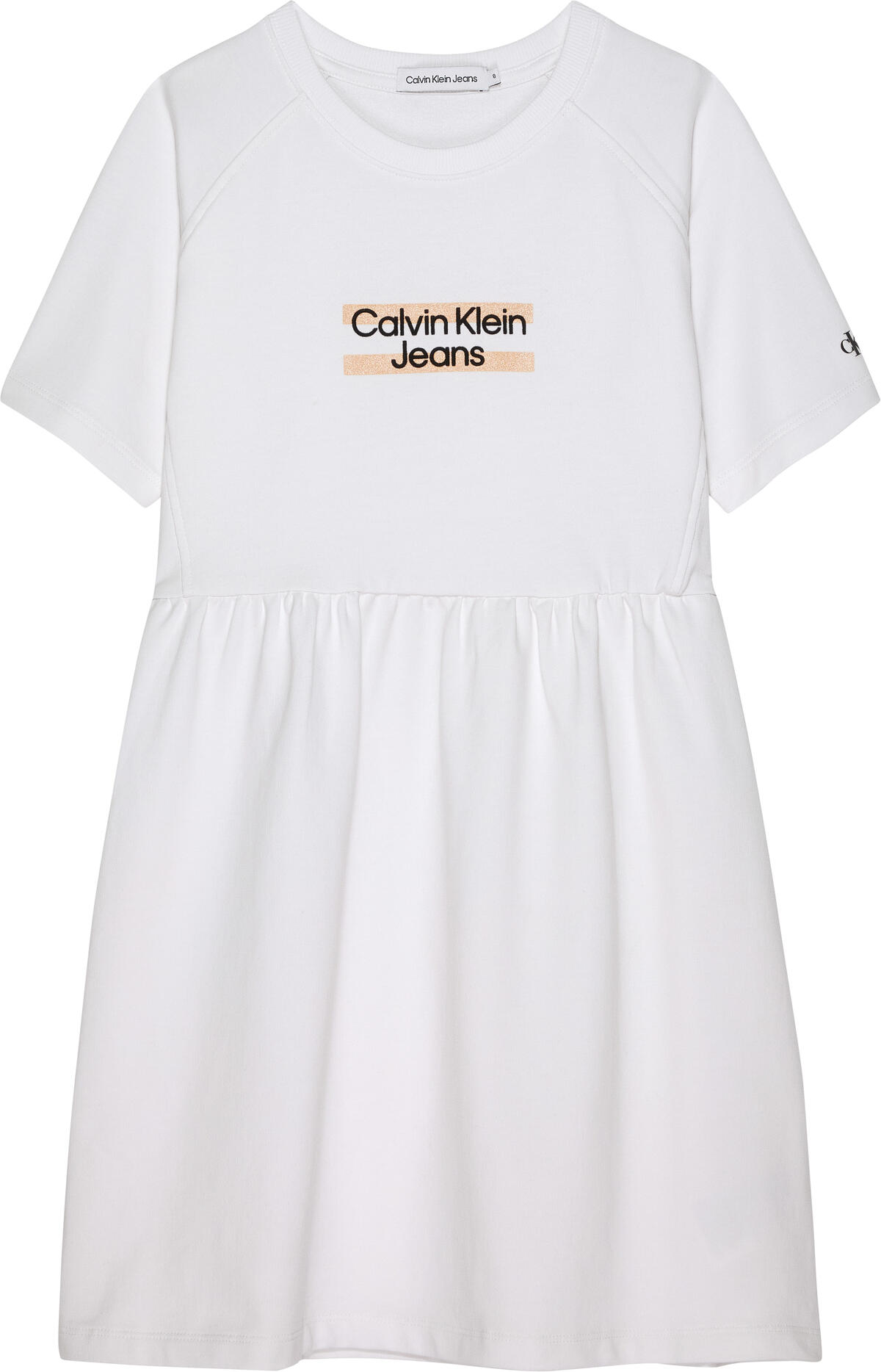 Calvin Klein HERO LOGO SS T-SHIRT Kadın Beyaz Elbise