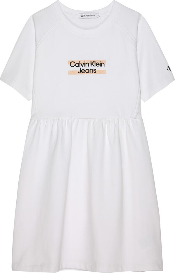 Calvin Klein HERO LOGO SS T-SHIRT Kadın Beyaz Elbise