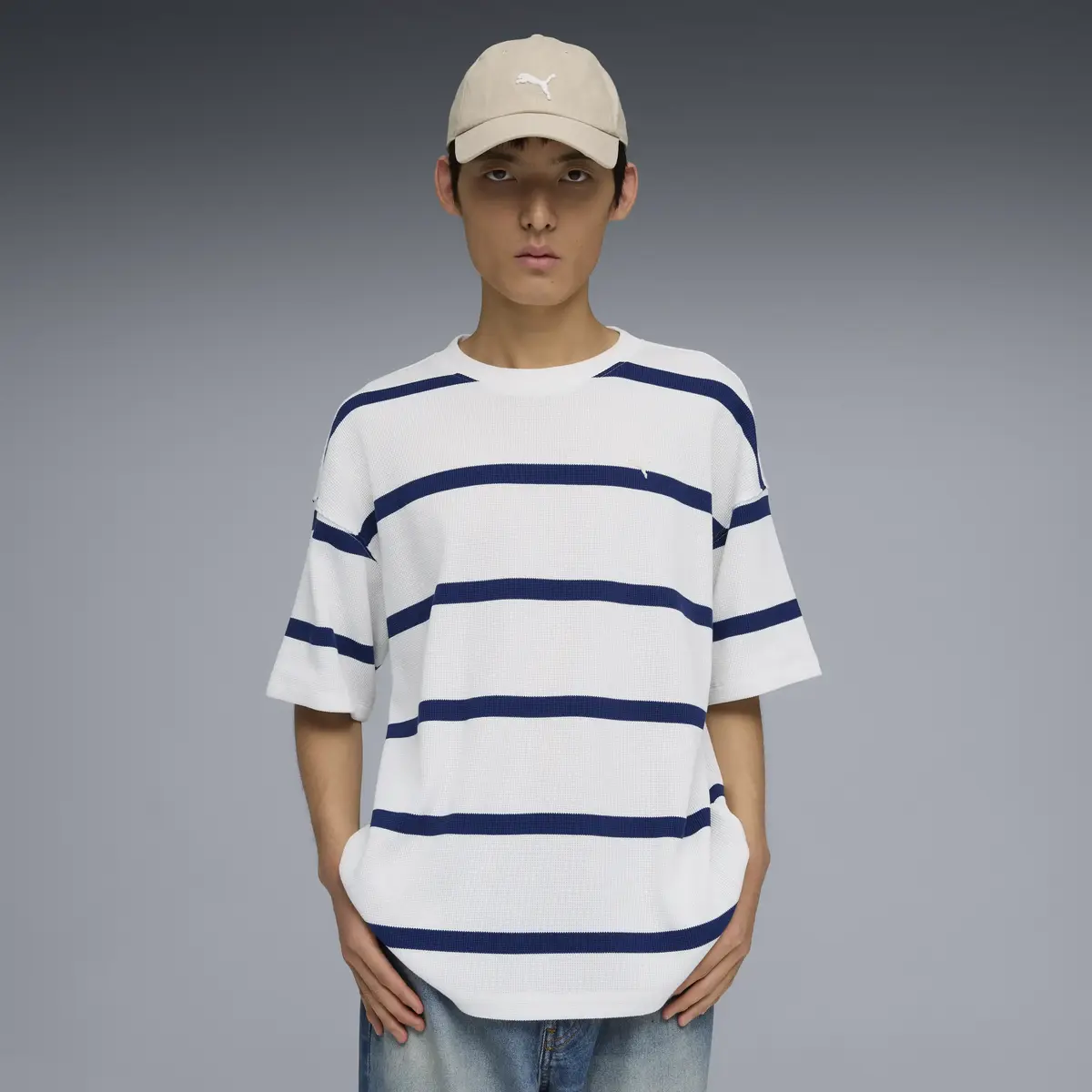 Puma SELECT Essentials Waffle Tee Beyaz Erkek T-Shirt